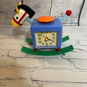 WORKS! Vintage Xonex Rocking Horse Alarm Clock